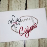 Cajuns Football Machine Embroidery Design 